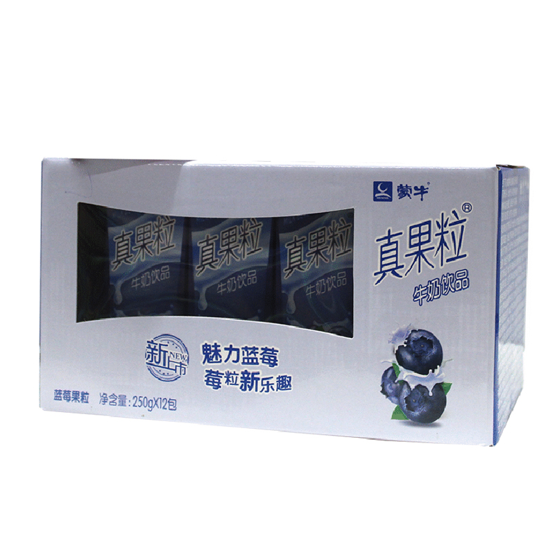 蒙牛真果粒蓝莓康美苗条装250ml*12