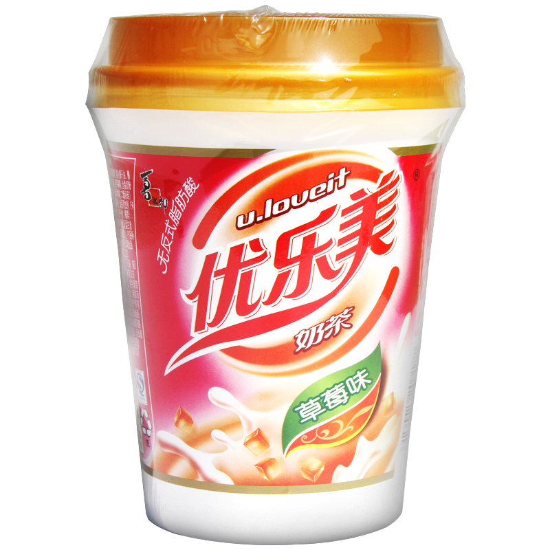 优乐美杯装奶茶草莓80g