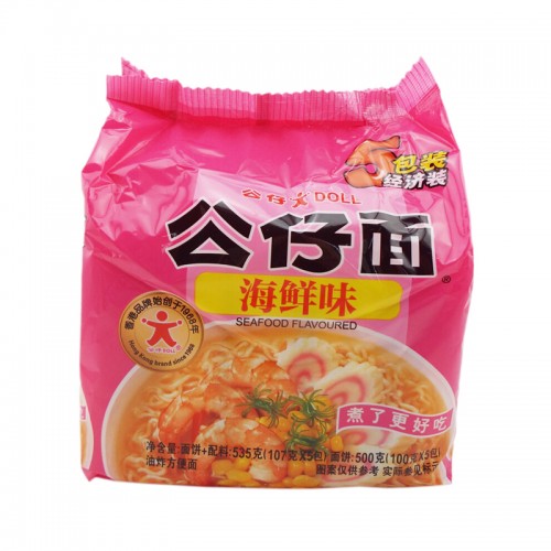 公仔面五连包海鲜口味